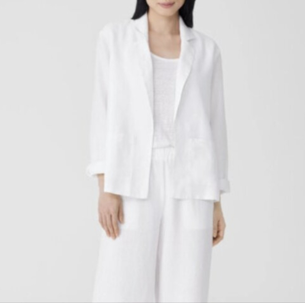 Eileen Fisher 100% Organic Linen Blazer